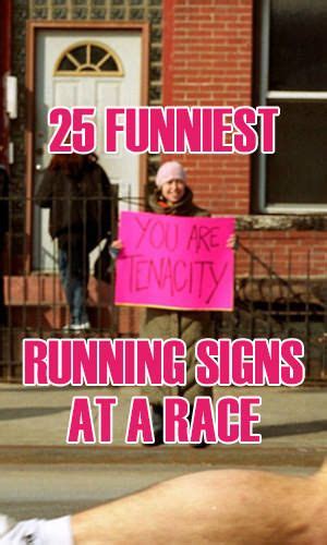 25 Funniest Running Signs at a Race | Running signs, Running humor ...