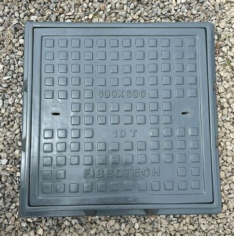 Frp Square Manhole Cover - 600x600 Clear Opening, Load Capacity 10 Ton ...