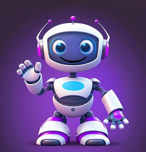 Premium Photo | Cute humanoid robot full body over dark background ...