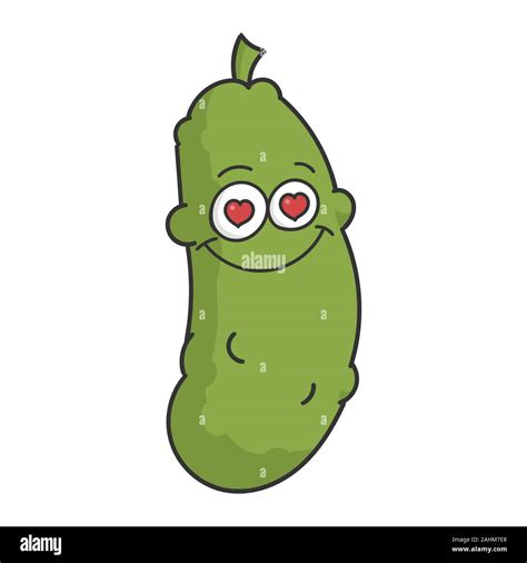 dill pickle cartoon isolated on white Stock Vector Image & Art - Alamy