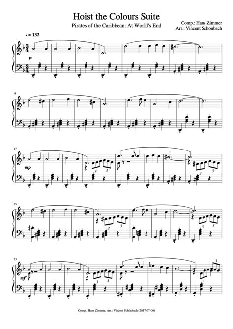 Hans Zimmer Hoist The Colours Sheet Music Downloads