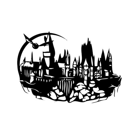 Harry potter Hogwarts silhouette abstract scenery - freepng