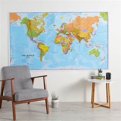 Maps International Giant World Map - Mural Wall