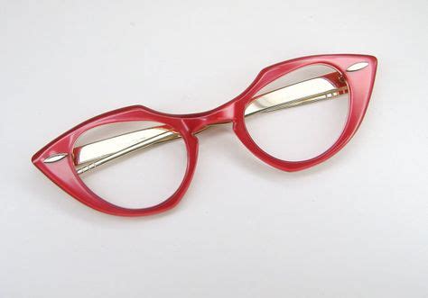 Vintage Red Cat eye Eyeglasses Sunglasses Eyewear Frame Shuron | Vintage eyewear, Red cats eye ...