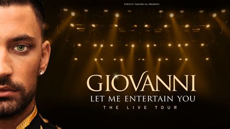 Giovanni Pernice 2024 tour tickets, dates, venues for Let Me Entertain You show - Stageberry