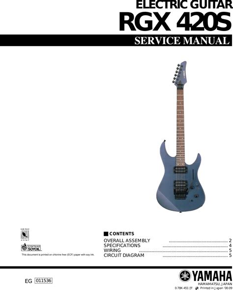 Yamaha Rgx 420S Users Manual