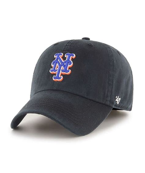 New York Mets 47 Brand Black Franchise Fitted Hat | Fitted hats, New york mets, 47 brand