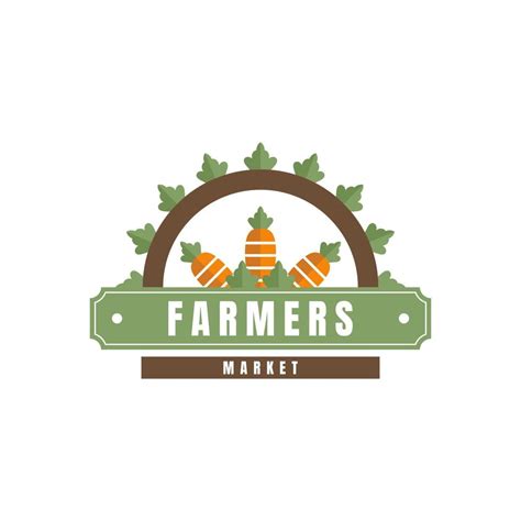 Flat design farmers market logo. - Vector. 6399102 Vector Art at Vecteezy