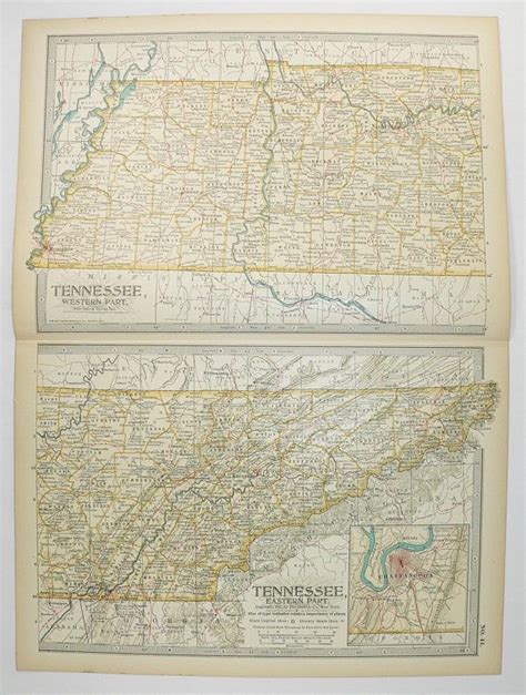 Old Tennessee Map 1899 Century Map Tennessee Vintage TN Map | Etsy | Antique map art, Tennessee ...