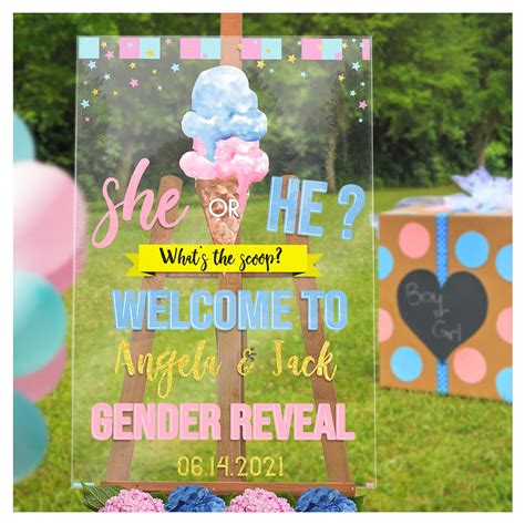 Buy SPEEDYORDERS Ice Cream Theme Gender Reveal Party Sign, Whats the Scoop Gender Reveal ...