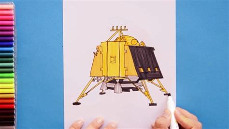 How to draw ISRO Chandrayaan 2 Vikram Lander