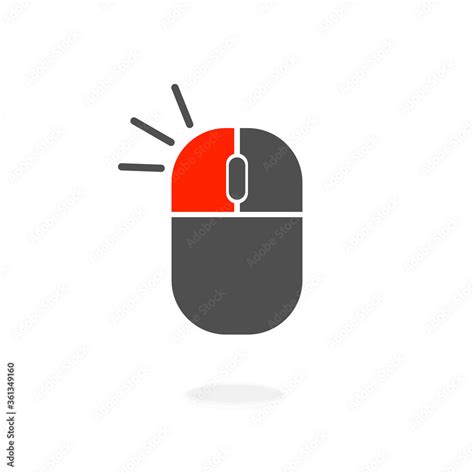 Left Button Mouse Double Click Computer Peripheral Icon Vector ...