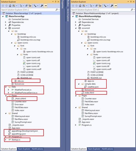 The difference in Blazor Server and WebAssembly Application