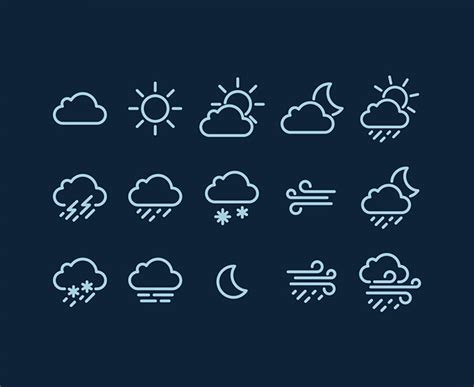 50 Free Weather Icon Sets to Download - Hongkiat