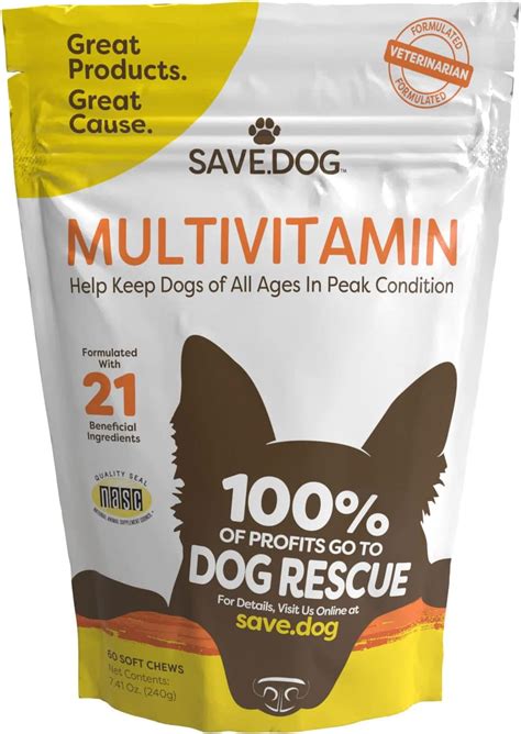 Amazon.com : SAVE.DOG Chewable Dog Multivitamin - Dog Vitamins and ...