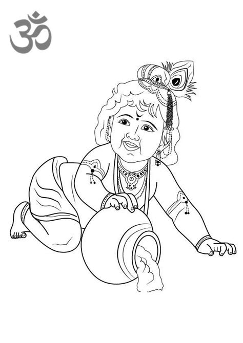 Lord Krishna Coloring Pages - Learny Kids