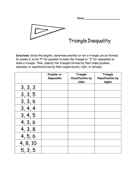 Triangle Inequality Theorem (to use with straws) | Triangle inequality, Math examples ...