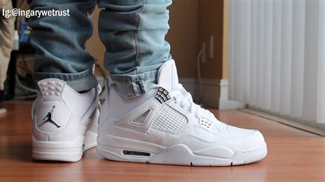 Air Jordan 4 "Pure Money" On Feet Review - YouTube