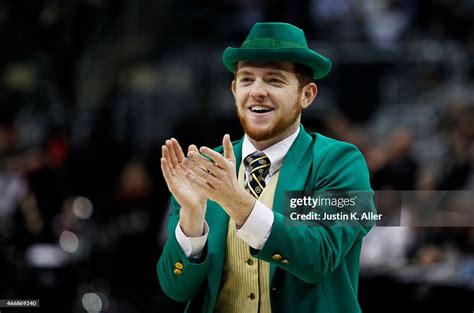 The Notre Dame Fighting Irish mascot, the Notre Dame Leprechaun ...