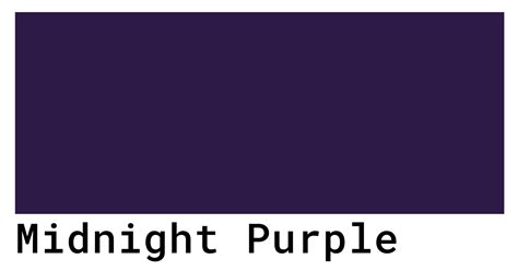 Midnight Purple Color Codes - The Hex, RGB and CMYK Values That You Need