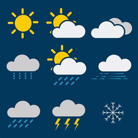 jeu d'icônes météo 830977 Art vectoriel chez Vecteezy