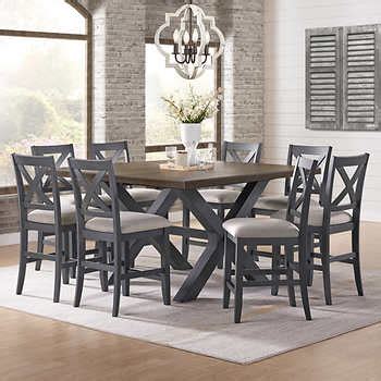 Tristan 9-piece Counter-Height Dining Table Set | Costco