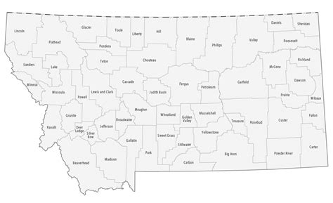 Montana Map By County - Ricky Christal