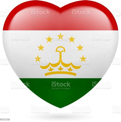 Heart Icon Of Tajikistan Stock Illustration - Download Image Now ...