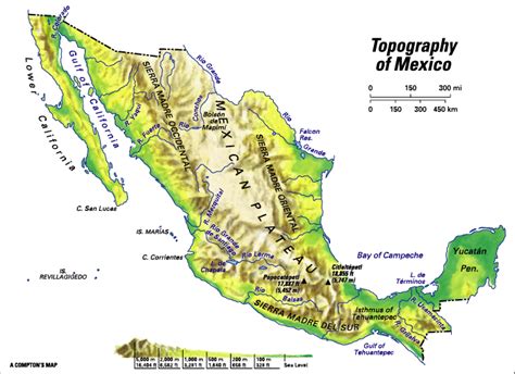 Topographic map | Mexico Hydrology, Biogeography and Geology | Pinterest | Topographic map