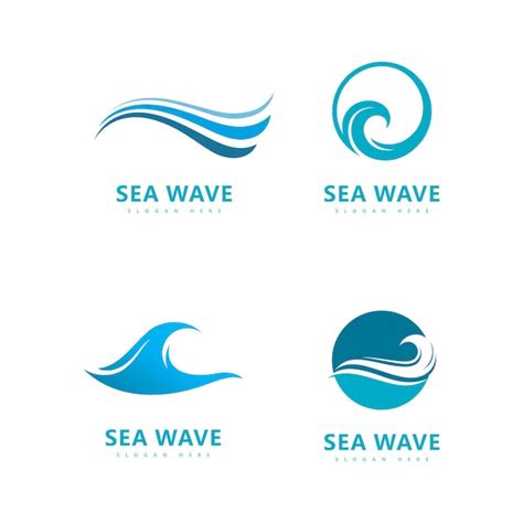 Premium Vector | Wave logo symbol water wave vector illustration design