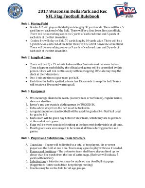 Fillable Online NFL Flag Football Rulebook Fax Email Print - pdfFiller