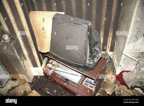 fire damage living room, House fire Stock Photo - Alamy