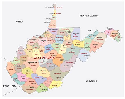 Counties In West Virginia Map | Virginia Map