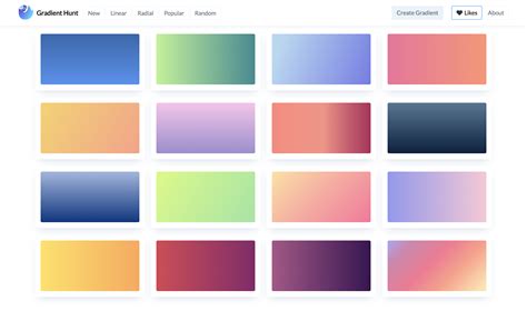 Color Gradient Chart - Spacotin