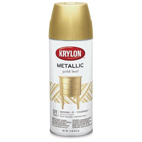 Krylon Brilliant Metallic Spray Paint - Gold Leaf, 11 oz | BLICK Art Materials | Metallic gold ...