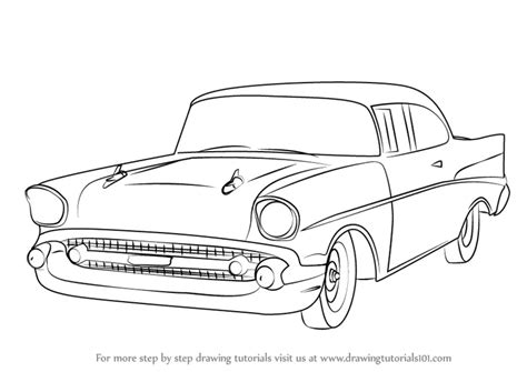 57 Chevy Bel Air Drawing Sketch Coloring Page