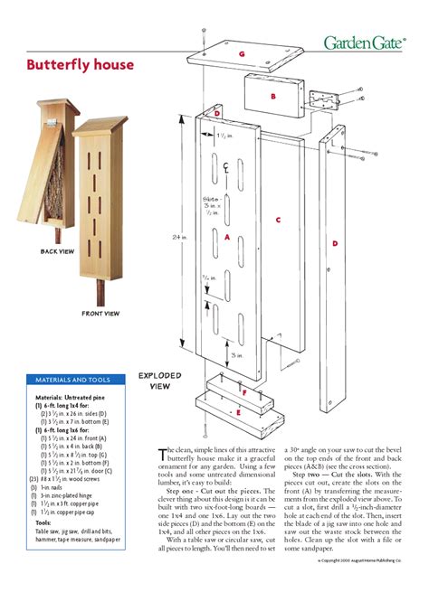 Butterfly House Plans--I want one sooooo bad | Butterfly house, Butterfly houses, Bird houses