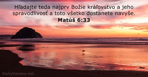 Matúš 6:33 - Biblický verš - DailyVerses.net