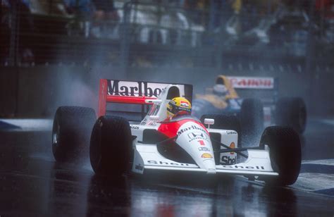 Formula 1, Marlboro, Mclaren Mp4, McLaren, rain, Ayrton Senna, racing ...