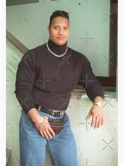 Dwayne "The Rock" Johnson: Classic 90's Turtleneck Photo Art Print ...