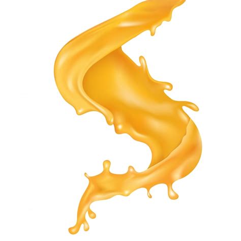 Premium Vector | Creative abstract of mango juice splash on white background.