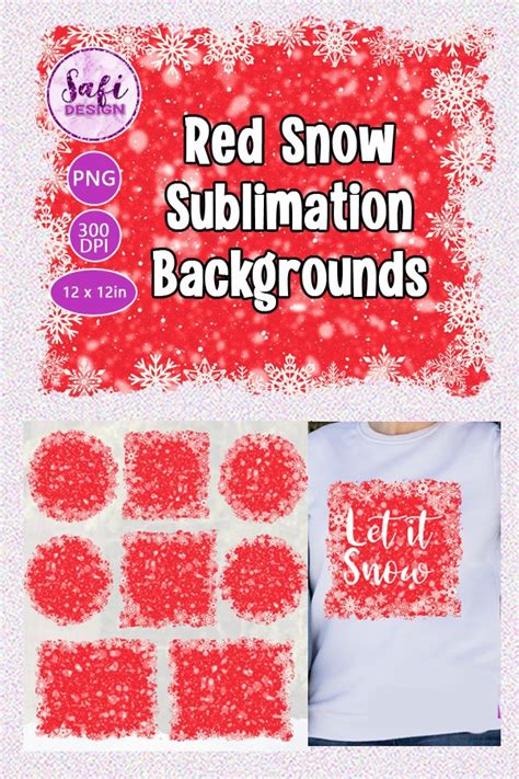 Snow Sublimation Backgrounds in Red