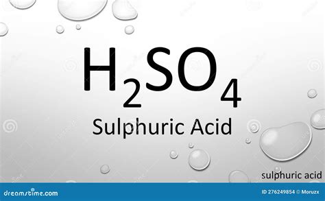 Sulphuric Acid Chemical Formula On Waterdrop Background, 46% OFF