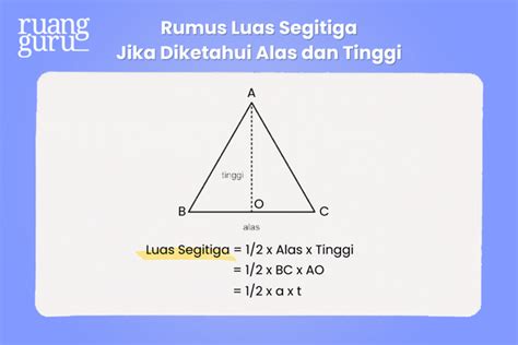 Rumus dan Cara Menghitung Keliling & Luas Segitiga