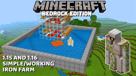 How To Make A Iron Farm In Minecraft Bedrock Without Villagers