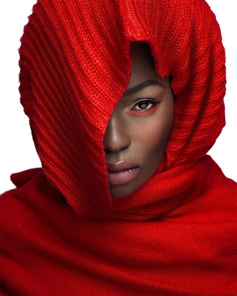 Beauty shoot, dark skin, red Model: Astrid Tshidibu Makeup: Vikki Aldridge Photographer: Meiji ...