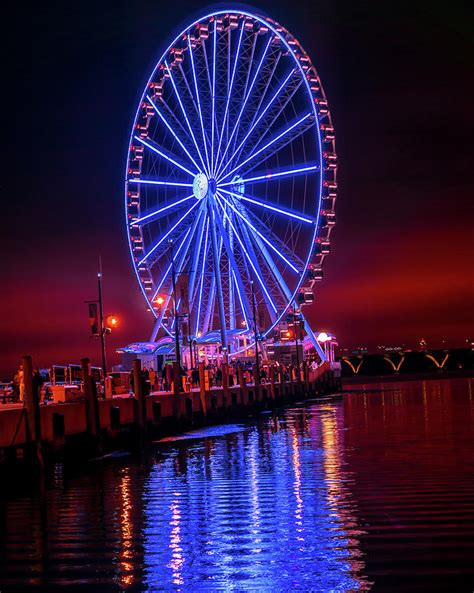 Night at the National Harbor Photograph by Brian James - Pixels