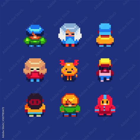 Chibi nghệ thuật cute pixel art characters Thỏa mãn trái tim của bạn