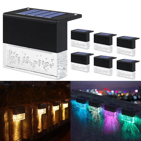 12pc Color Changing LED Solar Fence Lights