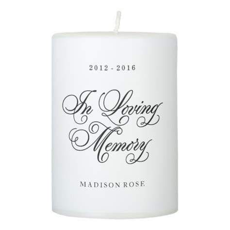 In Loving Memory Personalized Memorial Candle | Zazzle.com in 2021 ...